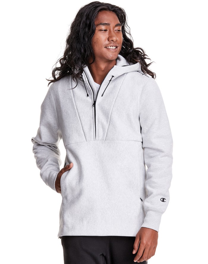 Champion Defender Series Reverse Weave® Stormshell Anorak Hoodie Heren - Wit - Belgie 0943QNLSM